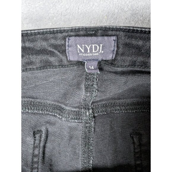 NYDJ Barbara Bootcut Jeans Womens Size 14 Charcoal Wash High Rise Shaping Sculpt - Picture 2 of 11